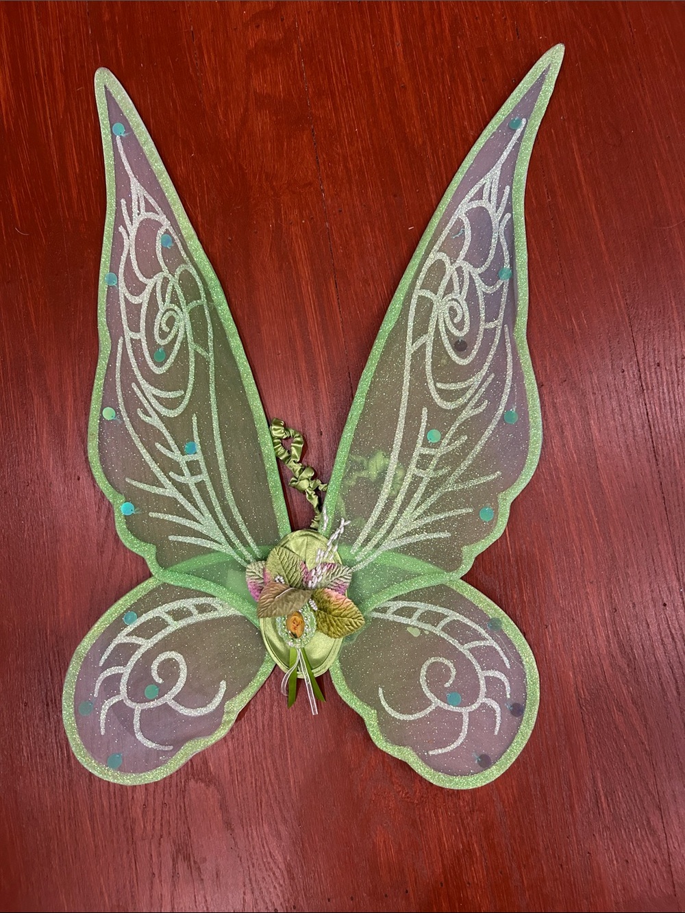 Disney Tinker bell Green and Purple Glitter Fairy Wings